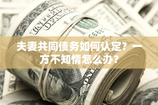 济南夫妻共同债务如何认定？一方不知情怎么办？