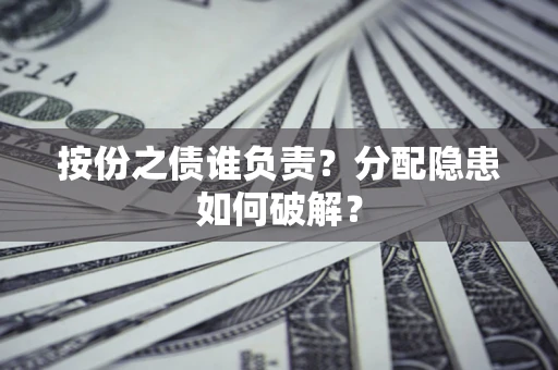 济南按份之债谁负责？分配隐患如何破解？