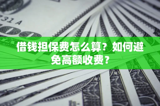 济南借钱担保费怎么算？如何避免高额收费？